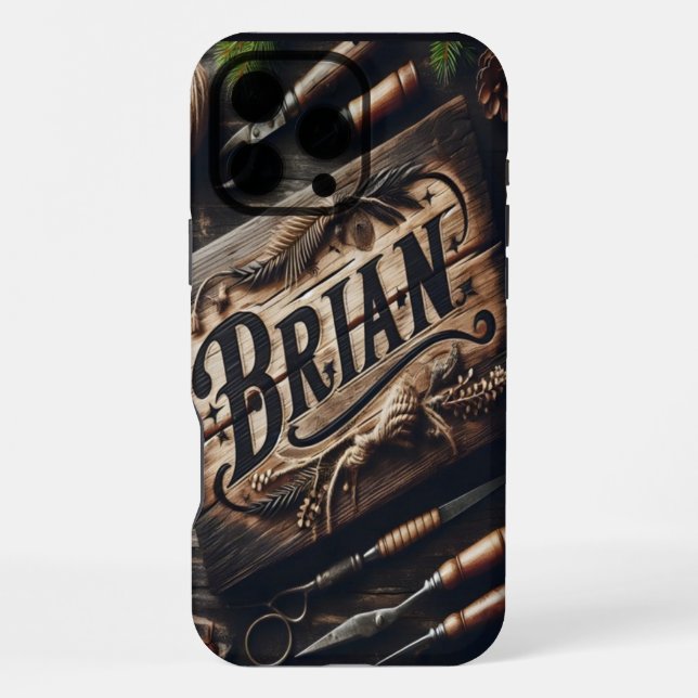 Rustic Brian Sign iPhone Hülle (Rückseite)