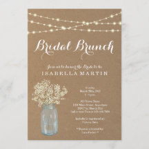 Rustic Bridal Brunch Einladung