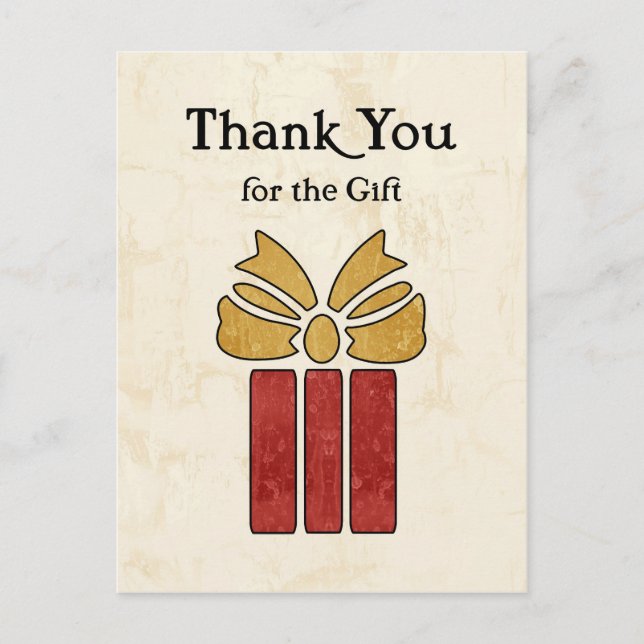 Rustic Brown and Yellow Danke für das Geschenk Postkarte (Vorderseite)