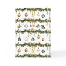 Rustic Brown Bows Cream Green Christmas