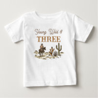 Rustic Brown Cowboy, Wild Three Birthday