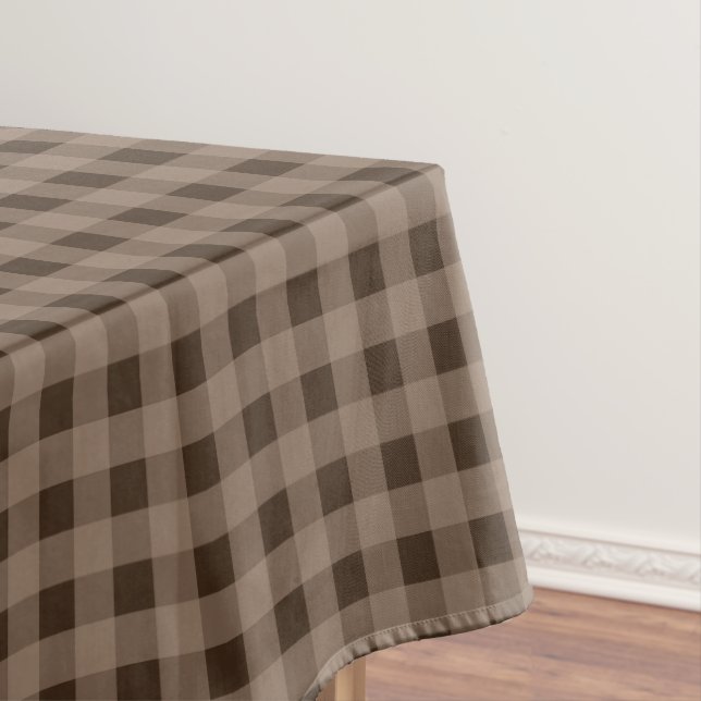 Rustic Brown Gingham Cabin Lodge Fall Tableclout Tischdecke (Beispiel)