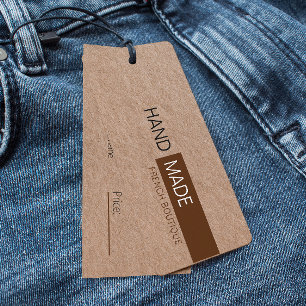Rustic Brown Kraft Paper Closing Price Hang Tag