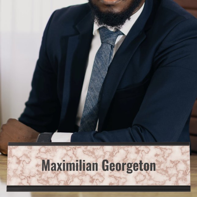 Rustic Brown Marmor für ihn Schreibtischnamensplakette (Rustic Brown Marble for him Desk Name Plate by Office Accessories Shop)