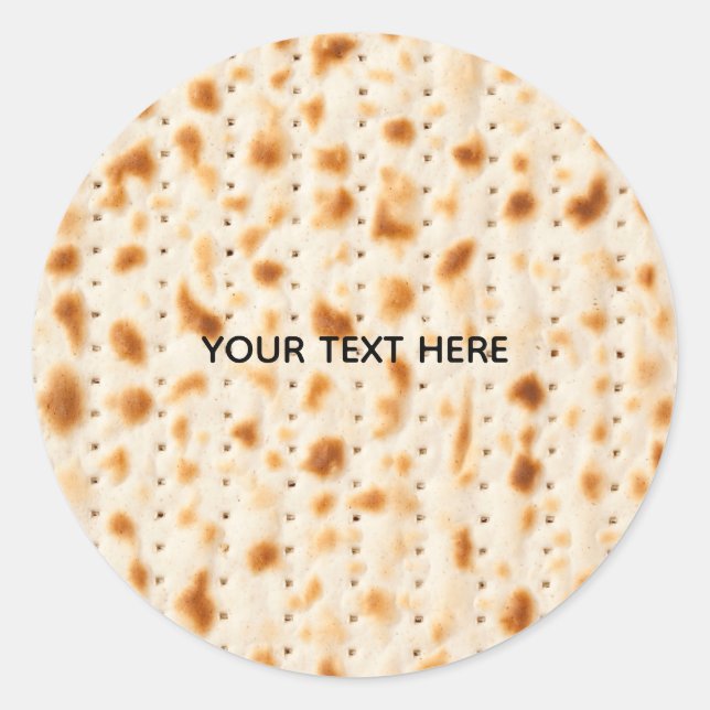 Rustic Brown Realistic Matzah Texture Graphic Runder Aufkleber (Vorderseite)