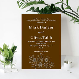 Rustic Brown Wedding Einladung | Natur