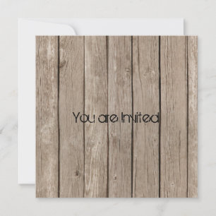 Rustic Brown Wood Baby Dusche Einladung