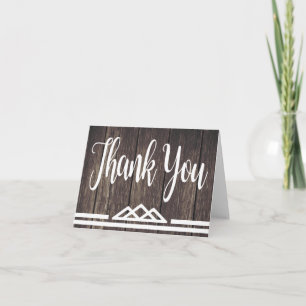 Rustic Brown Wood danke Ihnen Geometric Tribal