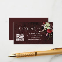 Rustic Burgund QR Code UAWG Wedding Website