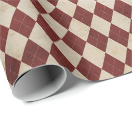 Rustic Burgundy Argyle Pattern Geschenkpapier