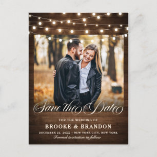 Rustic Burgundy Floral Mason Jar Save the Date Postkarte