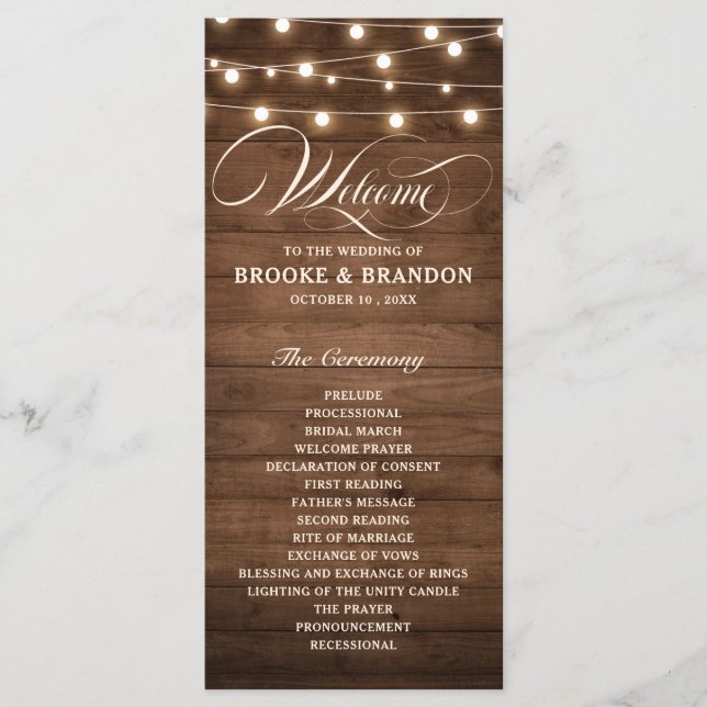 Rustic Burgundy Floral Mason Jar Wedding Programm (Vorderseite)