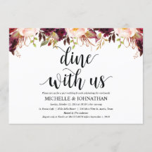 Rustic Burgundy Post Wedding Einladungskarten