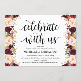 Rustic Burgundy Post Wedding Einladungskarten