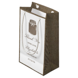 Rustic Burlap Mason Jar Wedding Kleine Geschenktüte