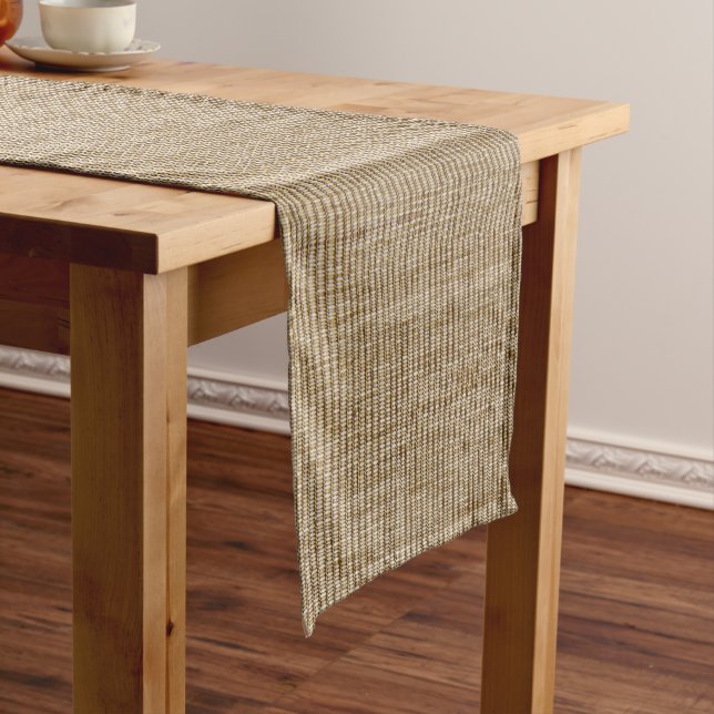 Rustic Burlap Nature Muster Long Table Runner Großer Tischläufer (Beispiel)