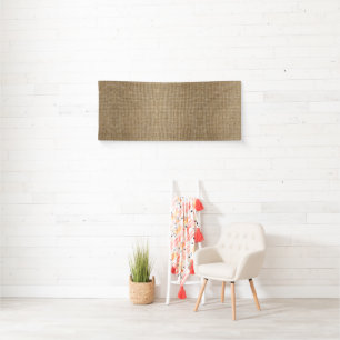 Rustic Burlap Nature Pattern Banner - Bauernhof