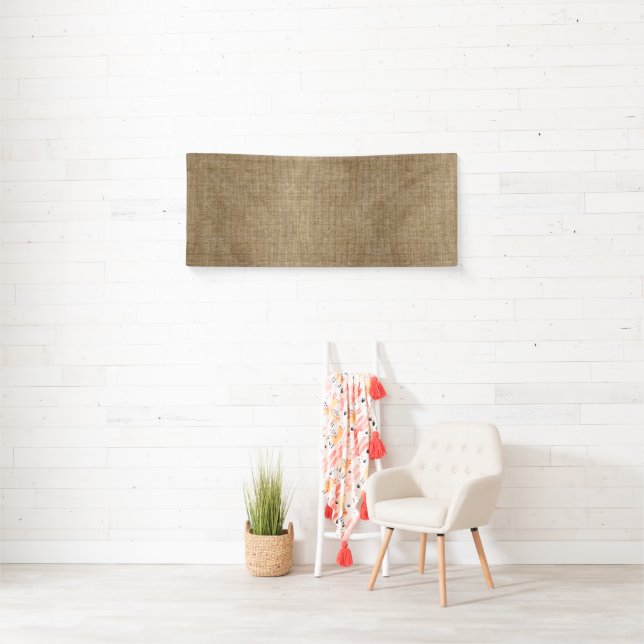 Rustic Burlap Nature Pattern Banner - Bauernhof (Insitu)