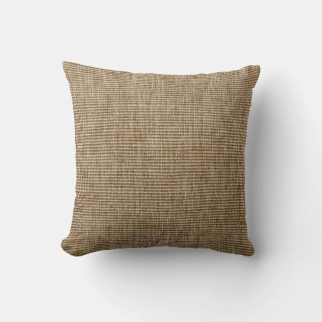 Rustic Burlap Nature Pattern Kissen Kissen - Earth (Vorderseite)