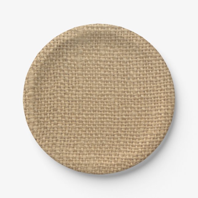 Rustic Burlap Party Paper Teller (Vorderseite)