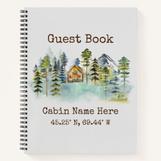 Rustic Cabin Custom Coordinated Guest Book Notizbuch