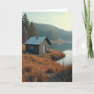 Rustic Cabin Fathers Day Card Karte