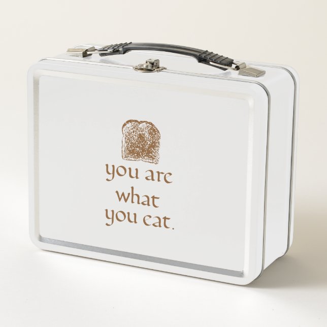 Rustic Calligraphy Bread Metal Lunchbox (Vorderseite)