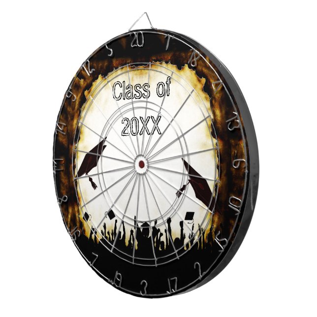 Rustic Cap Tossing Crowd Abschluss Class Dartscheibe (Vorderseite rechts)