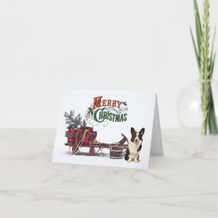 Rustic Cardigan Corgi Weihnachten