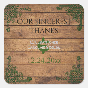 Rustic Celtic Claddagh Danke, Aufkleber