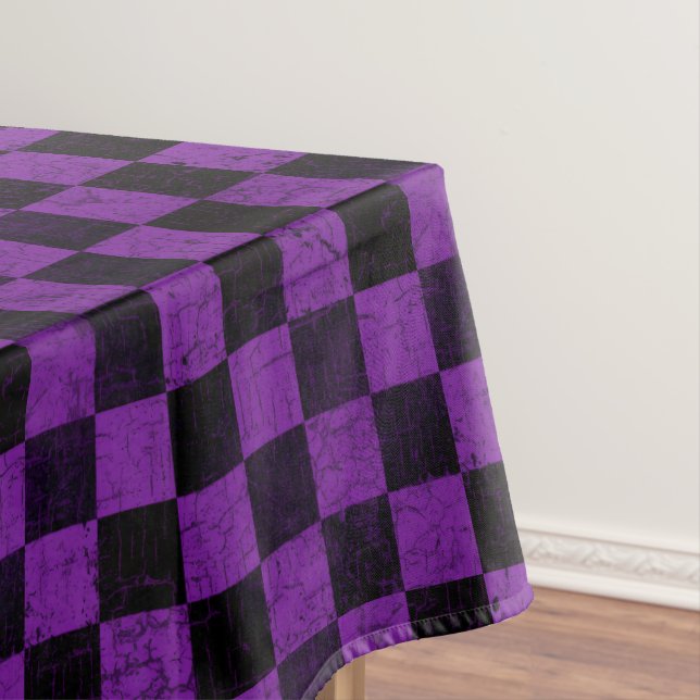 Rustic Checks, Purple and Black Tischdecke (Beispiel)