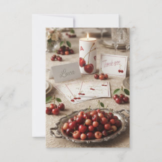 Rustic Cherry Fruit "On the Nature" Kollektion Gr Dankeskarte
