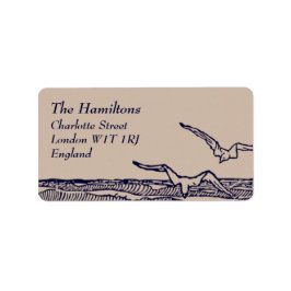 Rustic Chic Beach Wedding Address Label Adressaufkleber