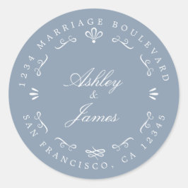 Rustic Chic Future Mr. Wedding Rücksendeadresse Runder Aufkleber