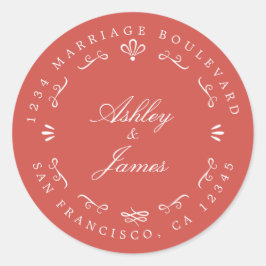Rustic Chic Future Mr. Wedding Rücksendeadresse Runder Aufkleber