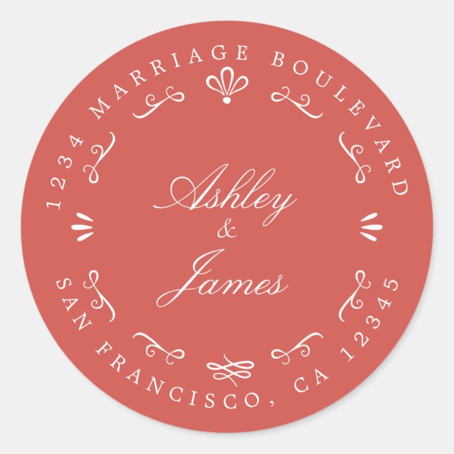 Rustic Chic Future Mr. Wedding Rücksendeadresse Runder Aufkleber (Vorderseite)