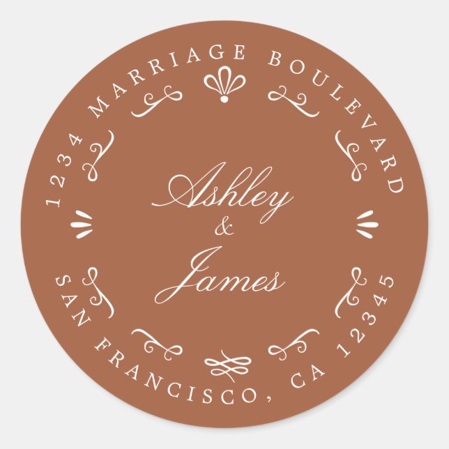 Rustic Chic Future Mr. Wedding Rücksendeadresse Runder Aufkleber (Vorderseite)