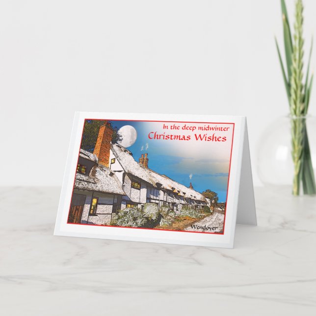 Rustic Chilterns Christmas Card Feiertagskarte (Vorderseite)