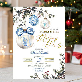 Rustic Chinoiseries Merry Little Mahjong Party Einladung