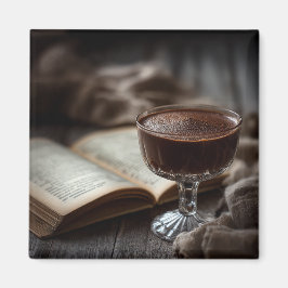 Rustic Chocolate Reading Moment Magnet