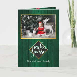 Rustic Christmas Parka Posse Scheunen Holz Karte
