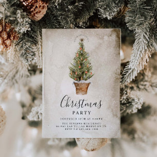 Rustic Christmas Party Invitation Einladung