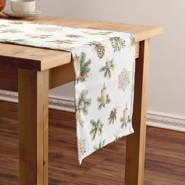 Rustic Christmas Table Runner Großer Tischläufer (Beispiel)
