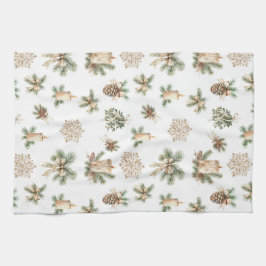 Rustic Christmas Tea Towel Geschirrtuch