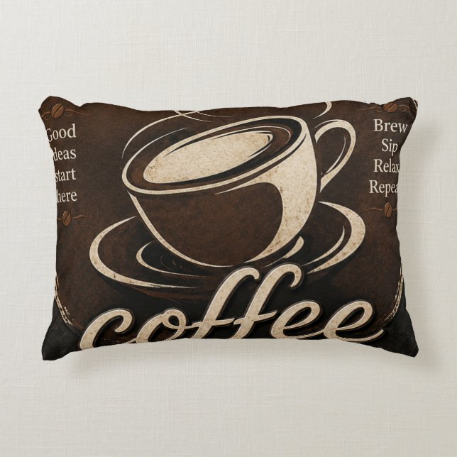 Rustic Coffee Bar Decor Gift Dekokissen (Vorderseite)
