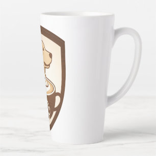 Rustic Coffee & Golden Retriever Schild Logo - Cof Milchtasse