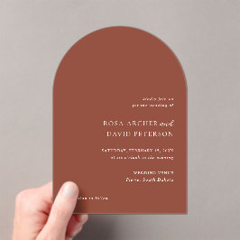 Rustic Copper Editorial Modern Wedding Acryleinladungen