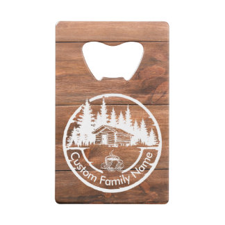 Rustic Cottage Cabin Barn | Custom Family Name Geldbeutel Flaschenöffner