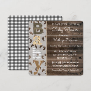 Rustic Country Baby Dusche Einladung