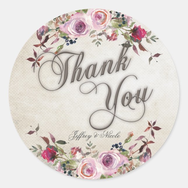 Rustic Country Barn Wedding Peonies Mason Jar Runder Aufkleber (Vorderseite)